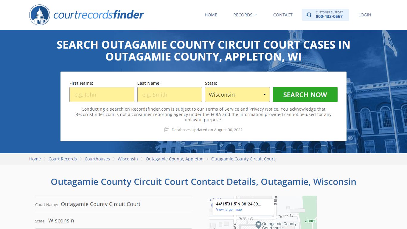 Outagamie County Circuit Court Case Search - RecordsFinder